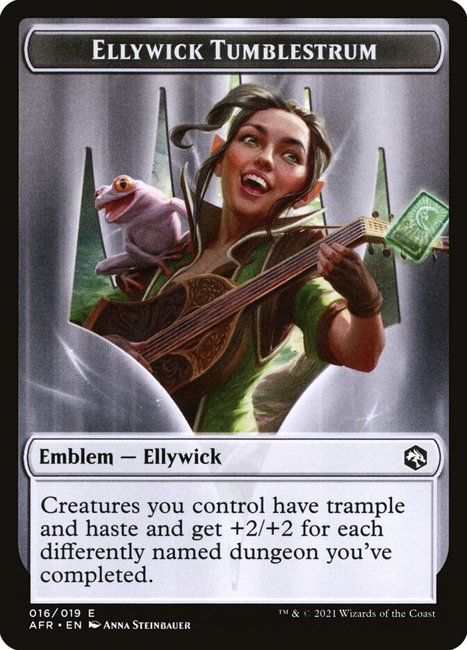 Treasure // Ellywick Tumblestrum Emblem Double-Sided Token [Dungeons & Dragons: Adventures in the Forgotten Realms Tokens] | Good Games Cannington