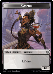Vampire (0014) // Vampire Demon Double-Sided Token [The Lost Caverns of Ixalan Commander Tokens] | Good Games Cannington