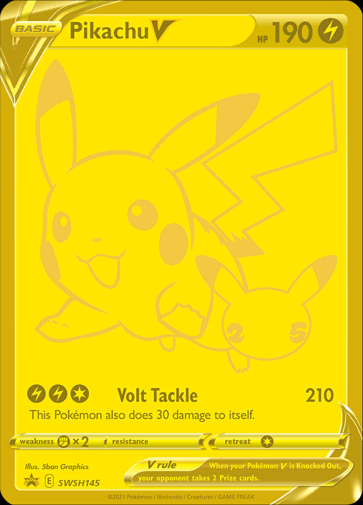Pikachu V (SWSH145) (Celebrations) [Sword & Shield: Black Star Promos] | Good Games Cannington