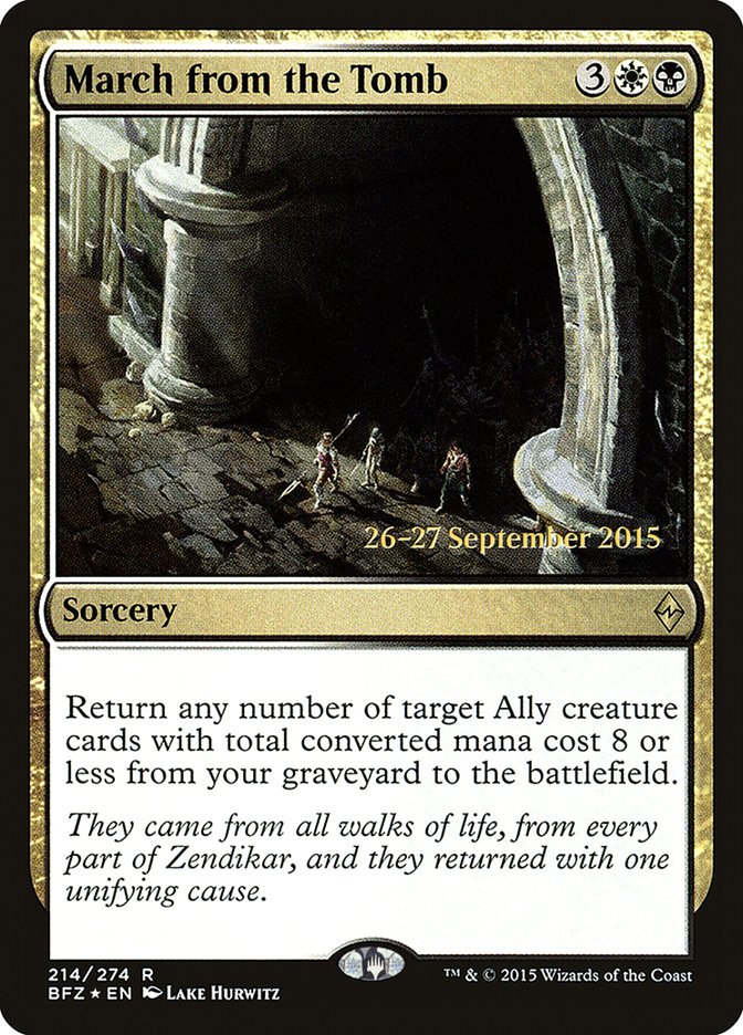 March from the Tomb [Battle for Zendikar Prerelease Promos] | Good Games Cannington
