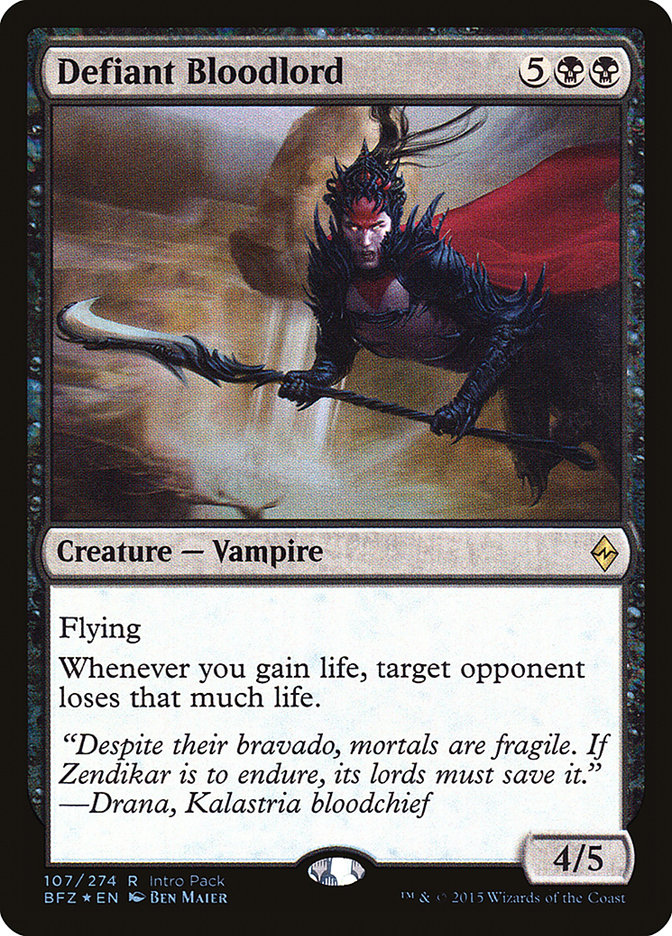 Defiant Bloodlord (Intro Pack) [Battle for Zendikar Promos] | Good Games Cannington