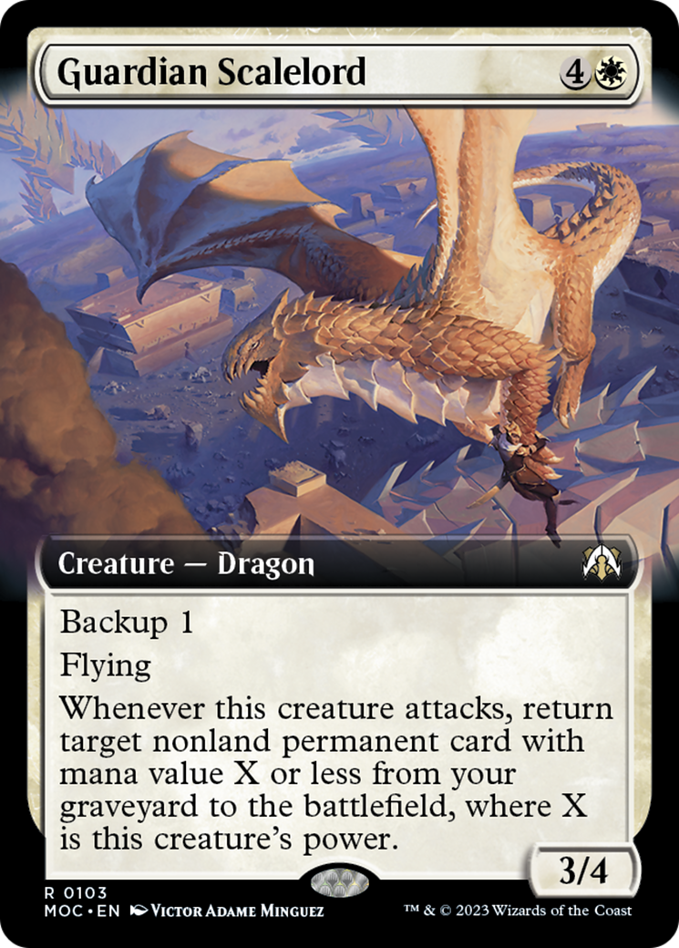 Guardian Scalelord (Extended Art) [March of the Machine Commander] | Good Games Cannington