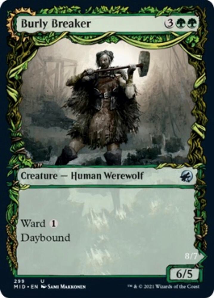 Burly Breaker Showcase 299/277 (Innistrad: Midnight Hunt)  - Foil | Good Games Cannington