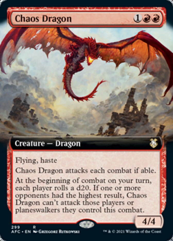 Chaos Dragon (Extended Art) [Dungeons & Dragons: Adventures in the Forgotten Realms Commander] | Good Games Cannington