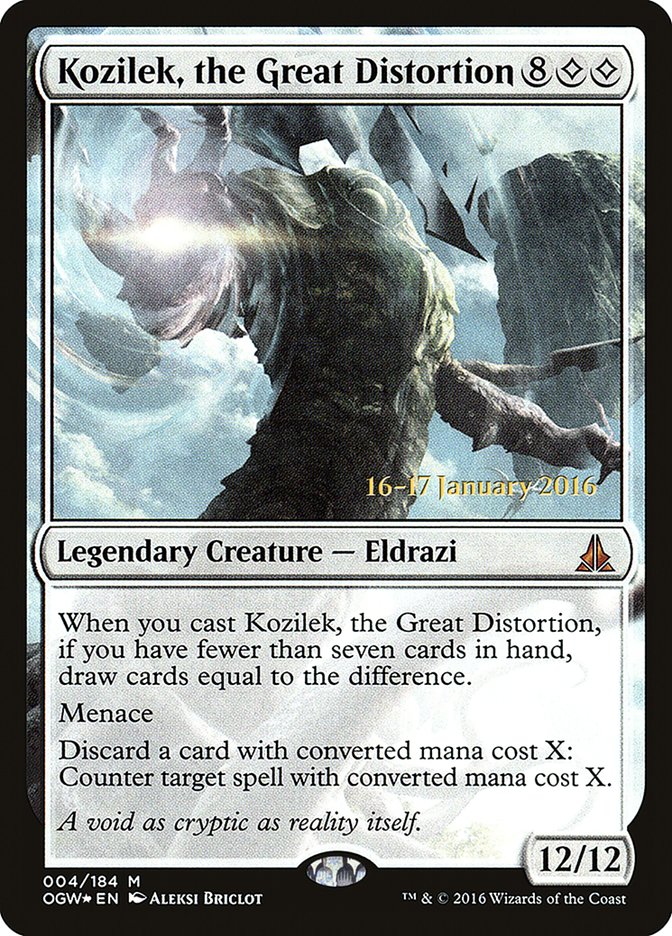 Kozilek, the Great Distortion [Oath of the Gatewatch Prerelease Promos] | Good Games Cannington