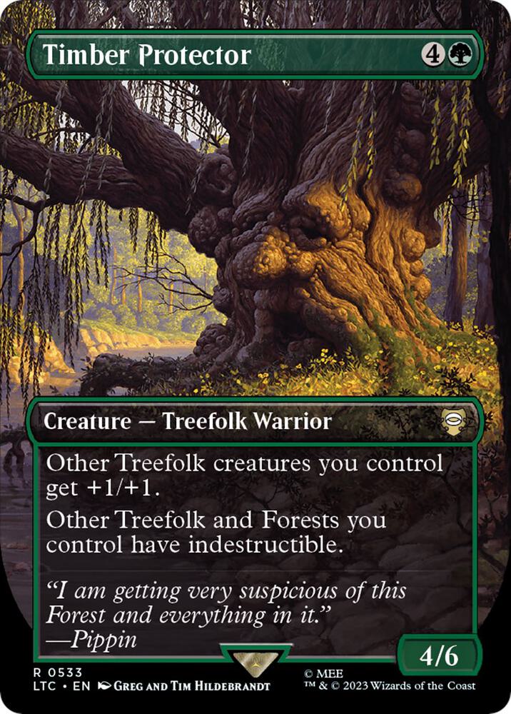 Timber Protector 533/347 (Commander: The Lord of the Rings: Tales of Middle-earth)  - Borderless Foil | Good Games Cannington