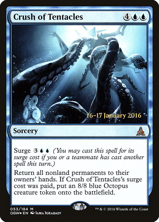Crush of Tentacles [Oath of the Gatewatch Prerelease Promos] | Good Games Cannington