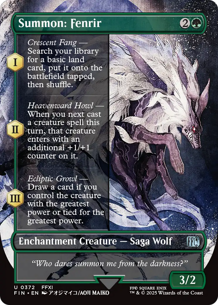 Summon: Fenrir (Borderless) [FINAL FANTASY] | Good Games Cannington