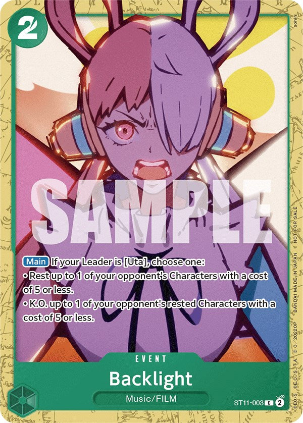Backlight (Starter Deck 11: Uta Deck Battle) [One Piece Promotion Cards] | Good Games Cannington
