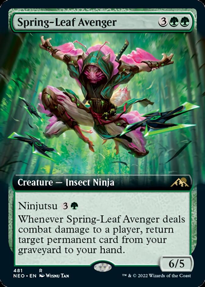 Spring-Leaf Avenger (Extended Art) [Kamigawa: Neon Dynasty] | Good Games Cannington