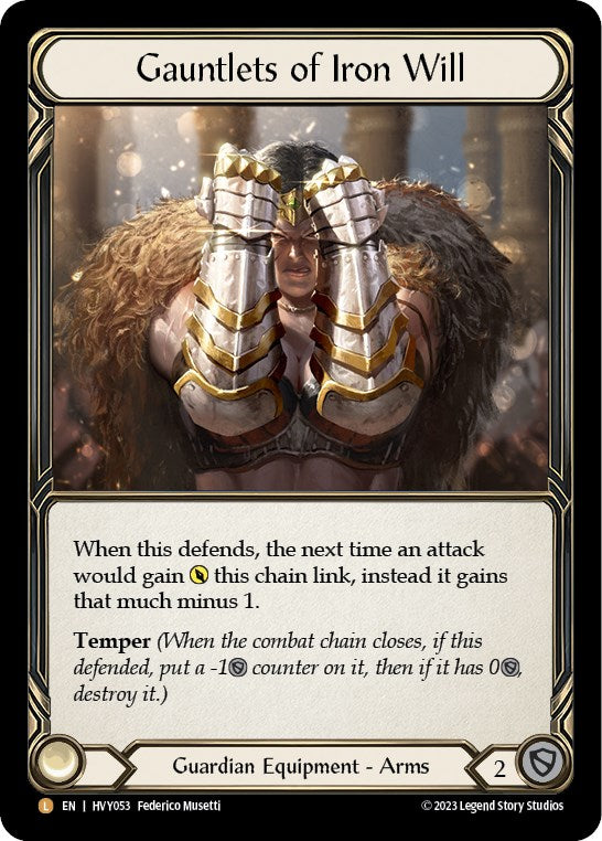 Gauntlets of Iron Will [HVY053] (Heavy Hitters)  Rainbow Foil | Good Games Cannington