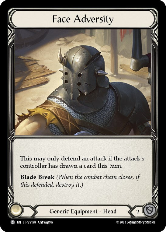Face Adversity [HVY198] (Heavy Hitters)  Cold Foil | Good Games Cannington