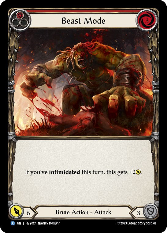 Beast Mode (Red) [HVY017] (Heavy Hitters)  Rainbow Foil | Good Games Cannington