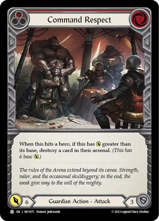 Command Respect (Red) [HVY071] (Heavy Hitters)  Rainbow Foil | Good Games Cannington