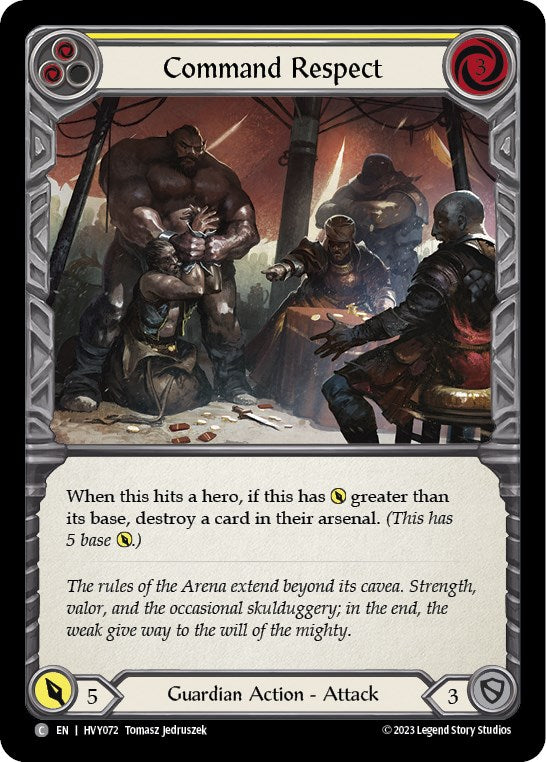 Command Respect (Yellow) [HVY072] (Heavy Hitters)  Rainbow Foil | Good Games Cannington