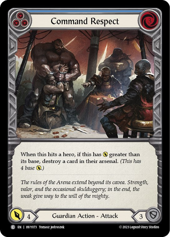 Command Respect (Blue) [HVY073] (Heavy Hitters)  Rainbow Foil | Good Games Cannington