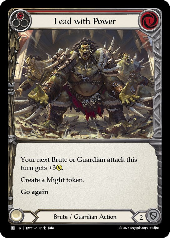 Lead with Power (Red) [HVY152] (Heavy Hitters)  Rainbow Foil | Good Games Cannington