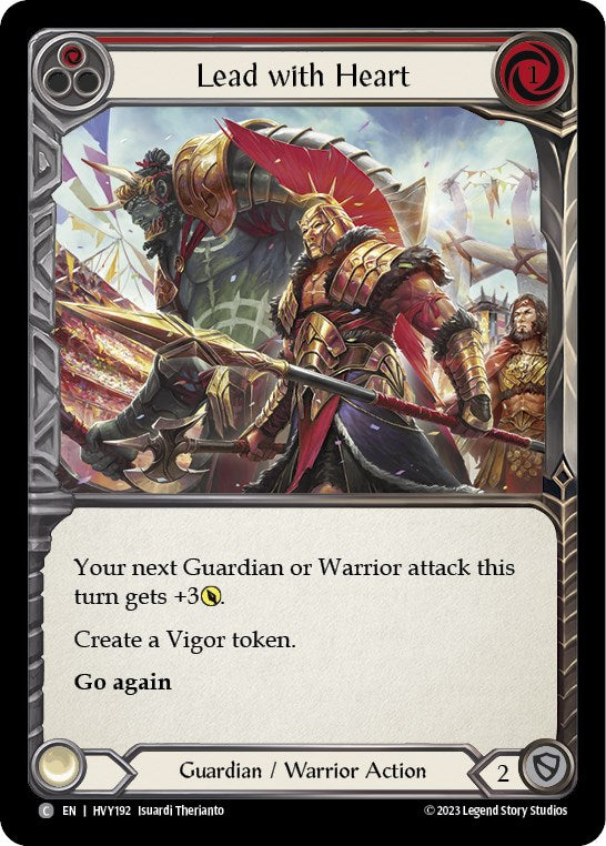 Lead with Heart (Red) [HVY192] (Heavy Hitters)  Rainbow Foil | Good Games Cannington