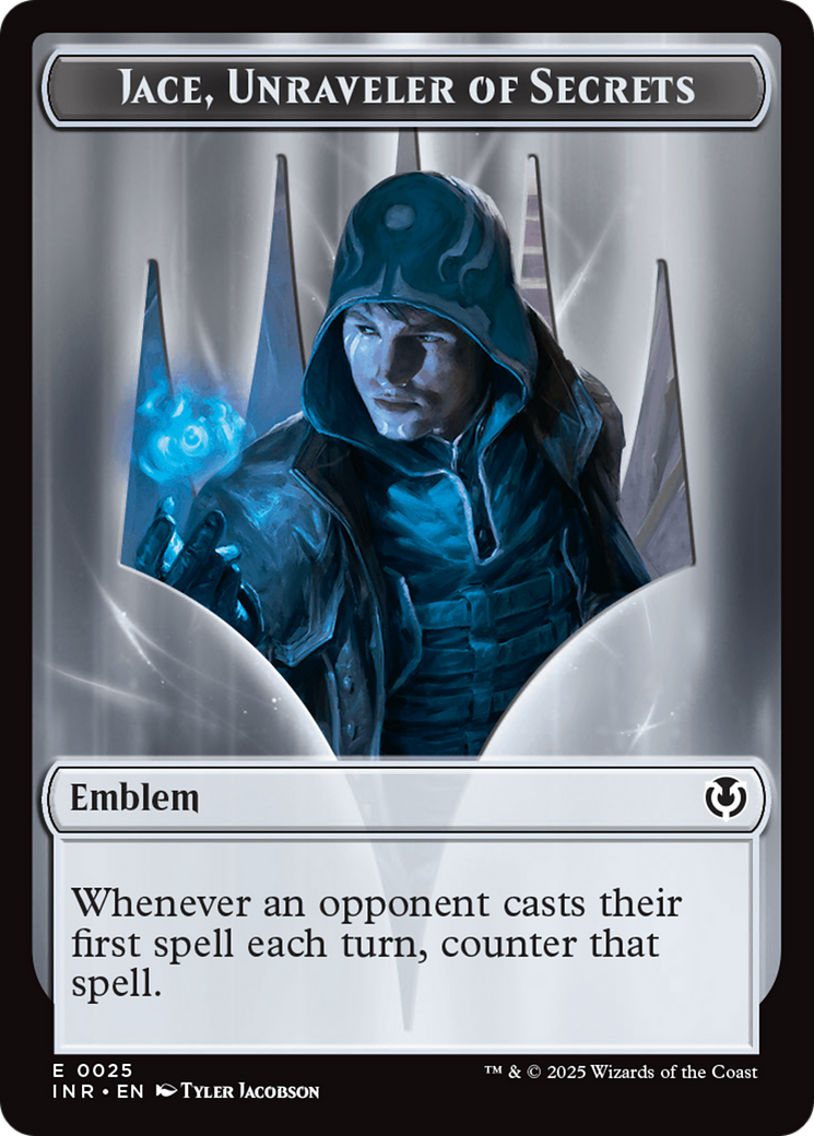 Human Wizard // Emblem - Jace, Unraveler of Secrets Double-Sided Token [Innistrad Remastered Tokens] | Good Games Cannington