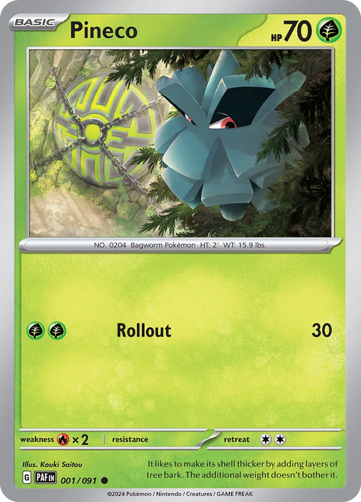 Pineco (001/091) [Scarlet & Violet: Paldean Fates] | Good Games Cannington