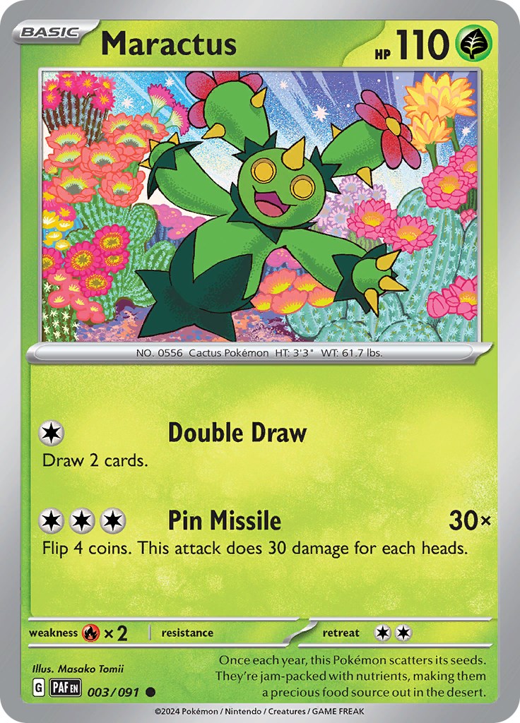 Maractus (003/091) [Scarlet & Violet: Paldean Fates] | Good Games Cannington
