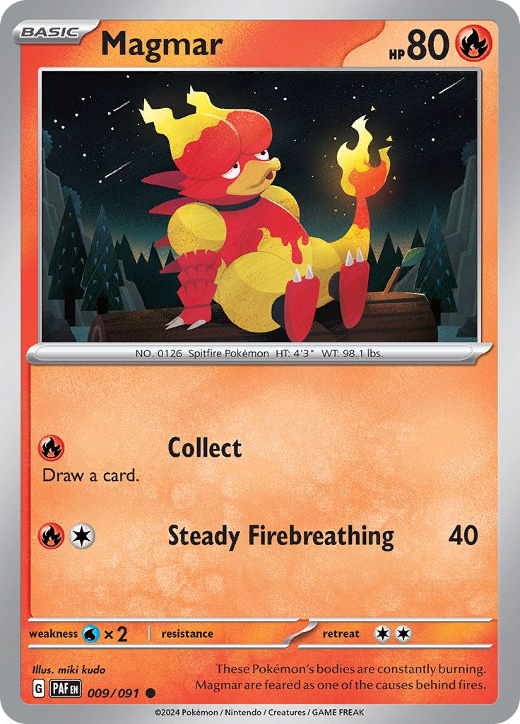 Magmar (009/091) [Scarlet & Violet: Paldean Fates] | Good Games Cannington