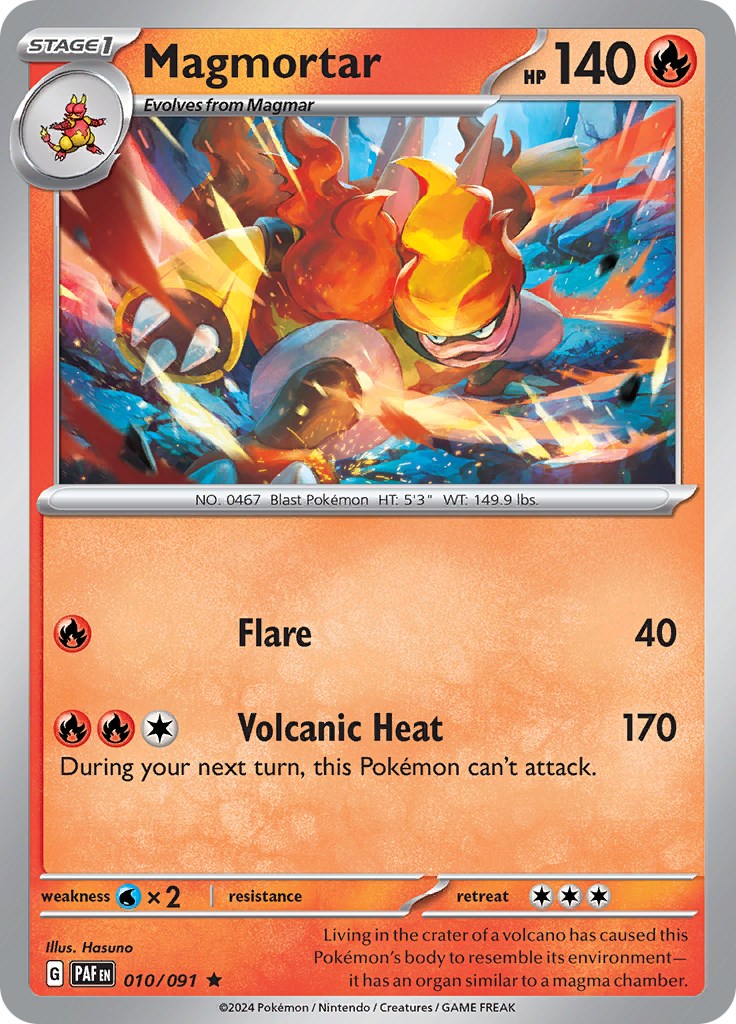 Magmortar (010/091) [Scarlet & Violet: Paldean Fates] | Good Games Cannington