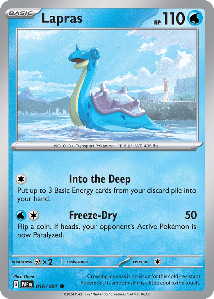Lapras (016/091) [Scarlet & Violet: Paldean Fates] | Good Games Cannington