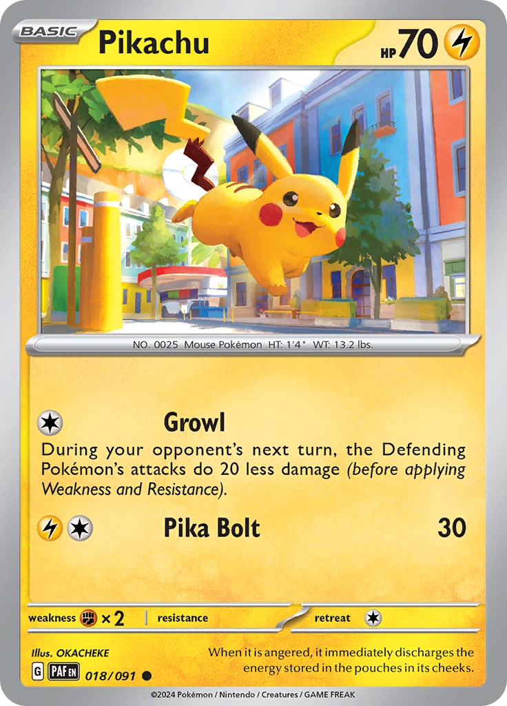 Pikachu (018/091) [Scarlet & Violet: Paldean Fates] | Good Games Cannington
