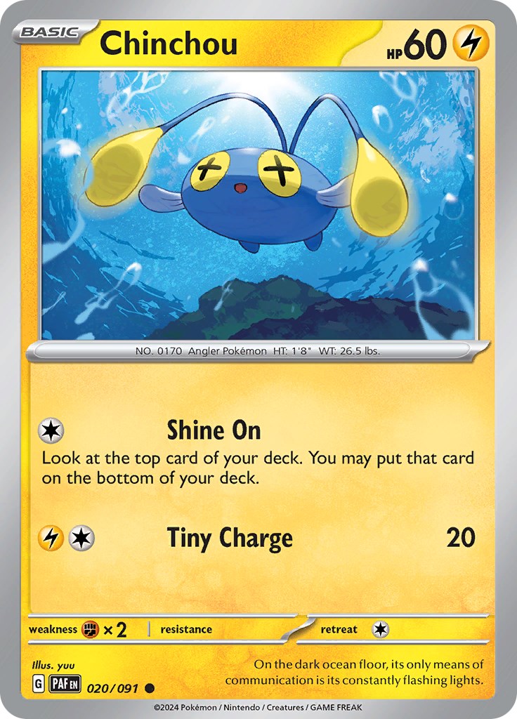 Chinchou (020/091) [Scarlet & Violet: Paldean Fates] | Good Games Cannington