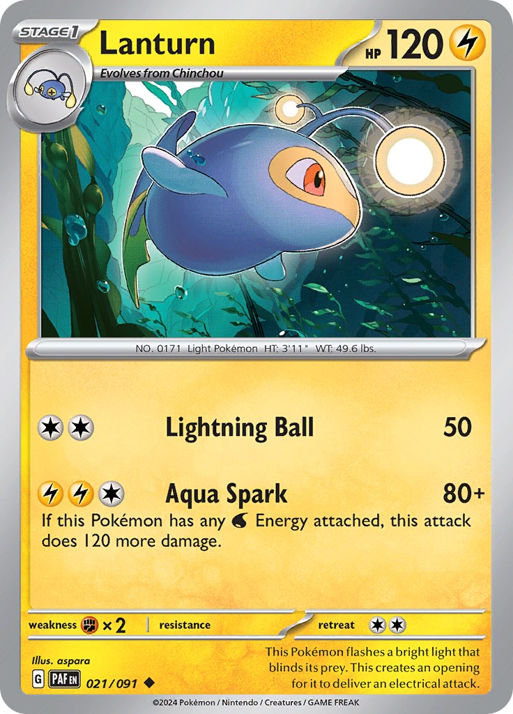 Lanturn (021/091) [Scarlet & Violet: Paldean Fates] | Good Games Cannington