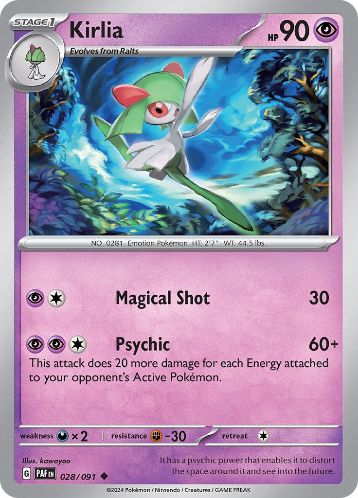 Kirlia (028/091) [Scarlet & Violet: Paldean Fates] | Good Games Cannington