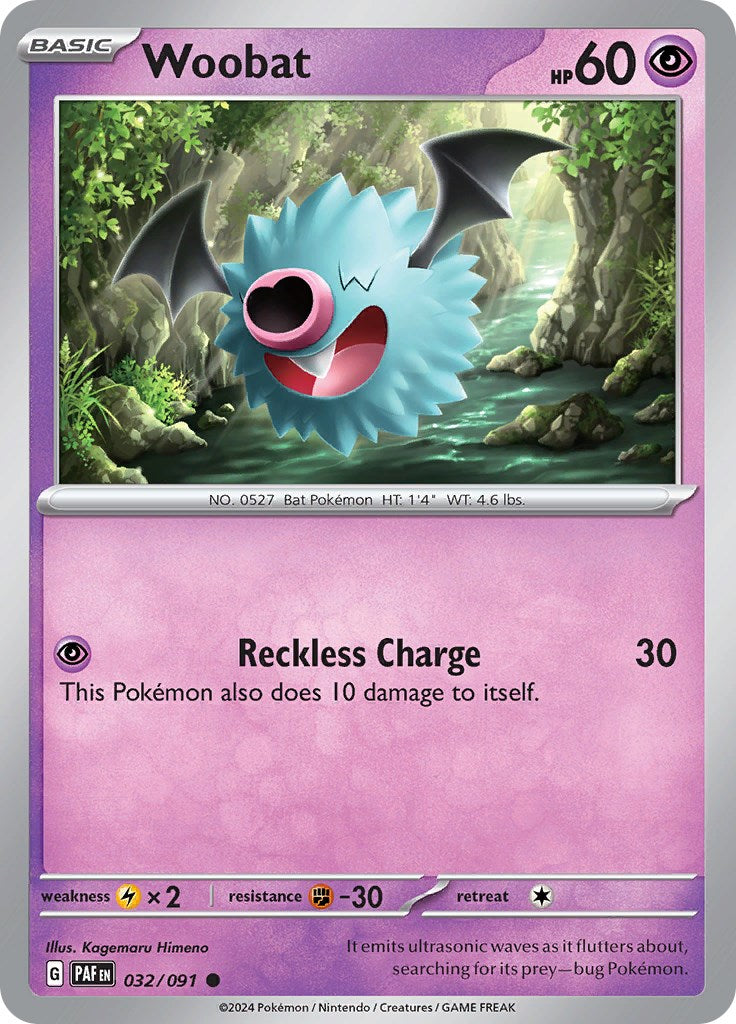 Woobat (032/091) [Scarlet & Violet: Paldean Fates] | Good Games Cannington
