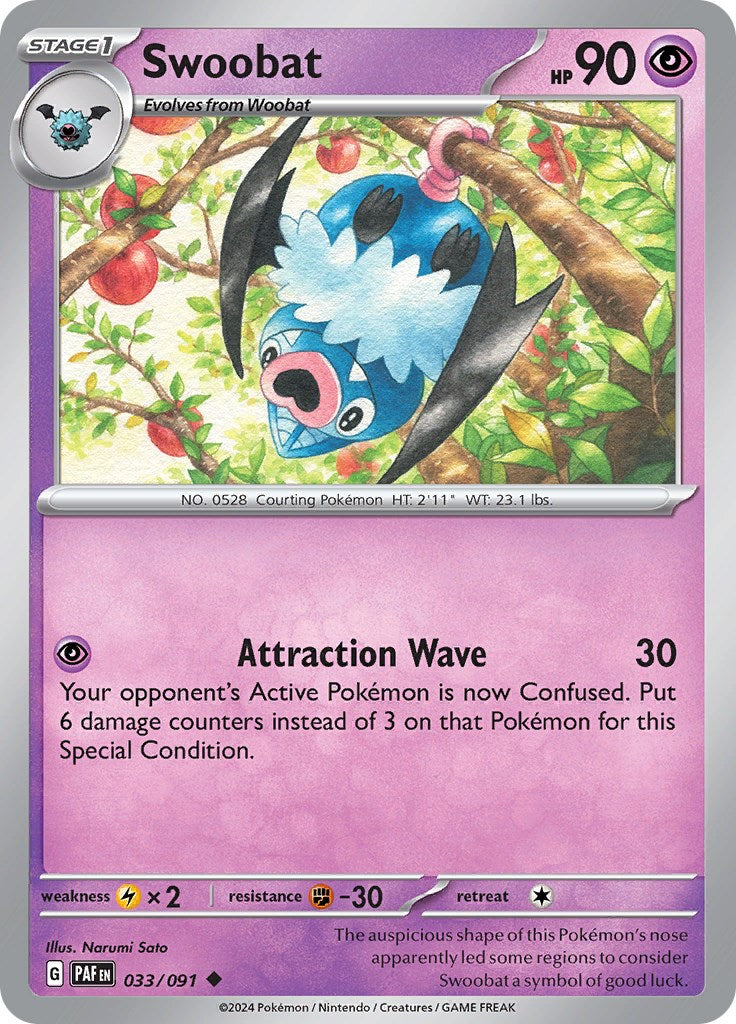 Swoobat (033/091) [Scarlet & Violet: Paldean Fates] | Good Games Cannington