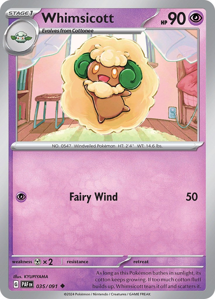 Whimsicott (035/091) [Scarlet & Violet: Paldean Fates] | Good Games Cannington