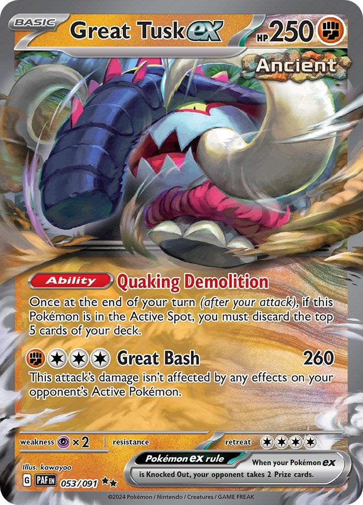 Great Tusk ex (053/091) [Scarlet & Violet: Paldean Fates] | Good Games Cannington