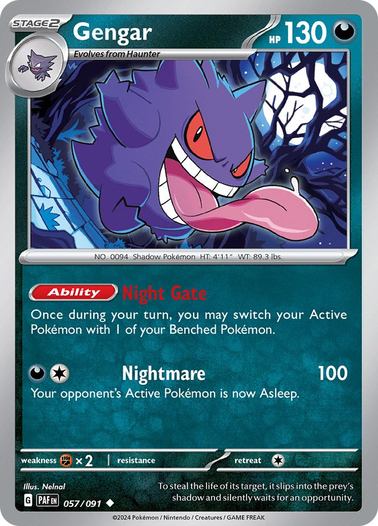 Gengar (057/091) [Scarlet & Violet: Paldean Fates] | Good Games Cannington