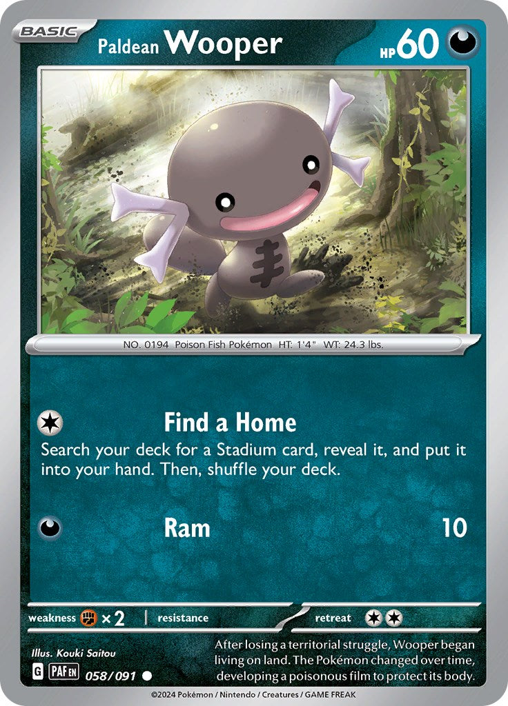 Paldean Wooper (058/091) [Scarlet & Violet: Paldean Fates] | Good Games Cannington