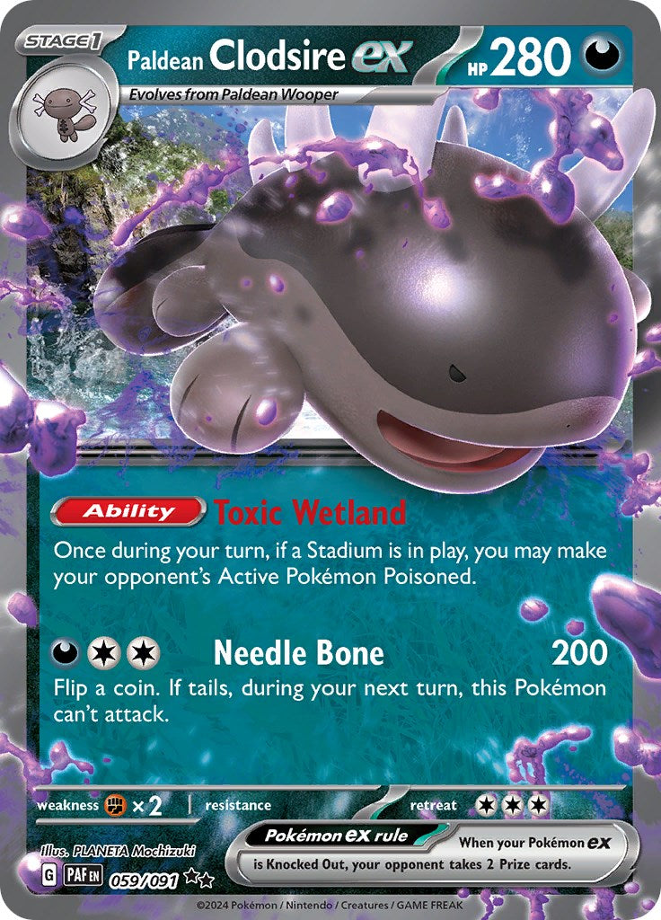 Paldean Clodsire ex (059/091) [Scarlet & Violet: Paldean Fates] | Good Games Cannington