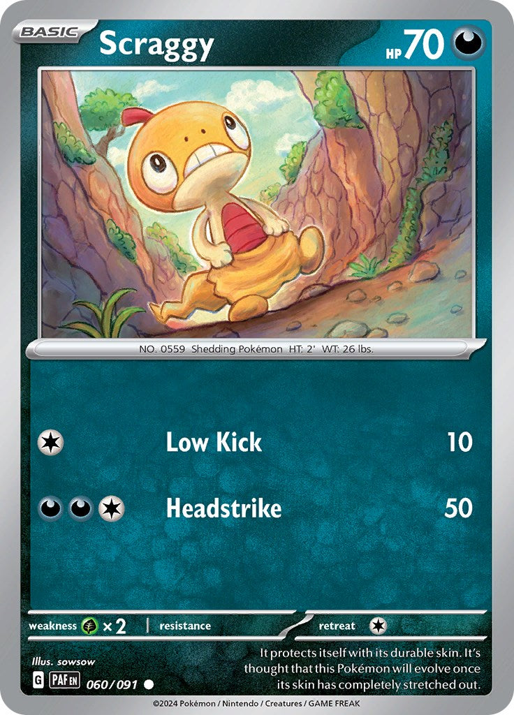 Scraggy (060/091) [Scarlet & Violet: Paldean Fates] | Good Games Cannington