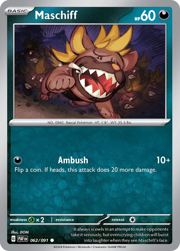 Maschiff (062/091) [Scarlet & Violet: Paldean Fates] | Good Games Cannington