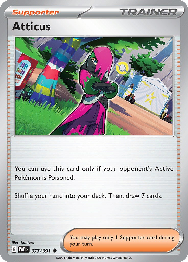 Atticus (077/091) [Scarlet & Violet: Paldean Fates] | Good Games Cannington