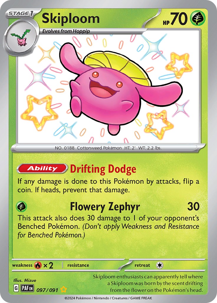 Skiploom (097/091) [Scarlet & Violet: Paldean Fates] | Good Games Cannington