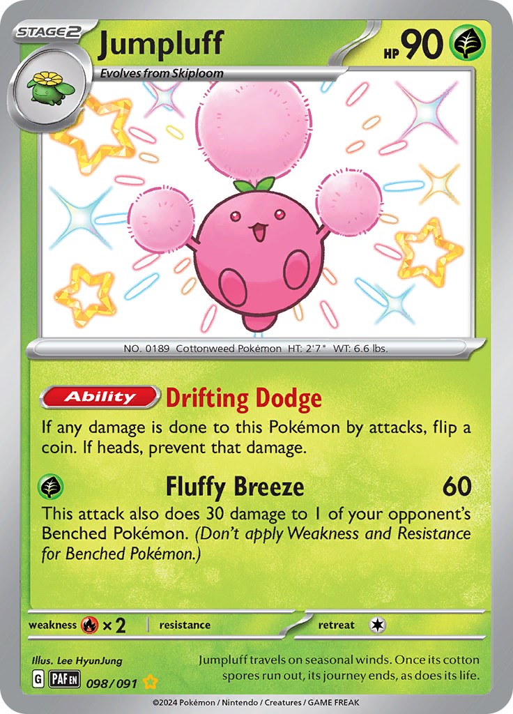 Jumpluff (098/091) [Scarlet & Violet: Paldean Fates] | Good Games Cannington