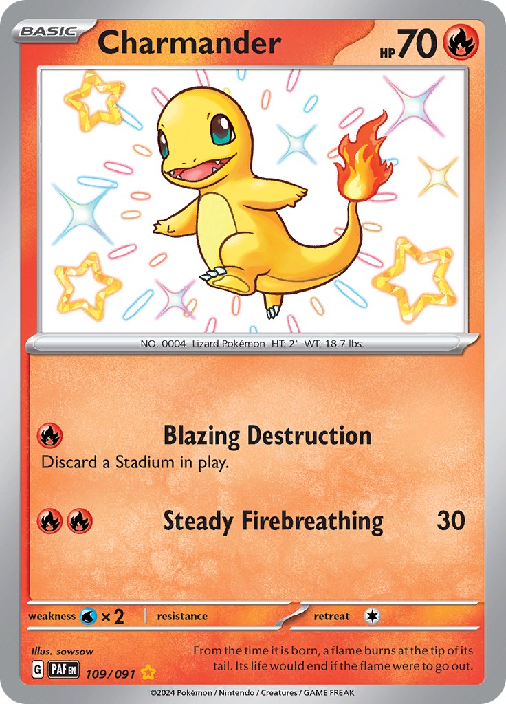Charmander (109/091) [Scarlet & Violet: Paldean Fates] | Good Games Cannington