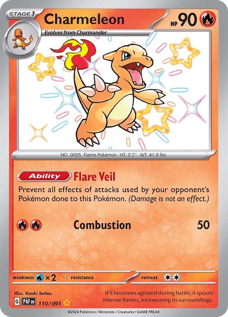 Charmeleon (110/091) [Scarlet & Violet: Paldean Fates] | Good Games Cannington