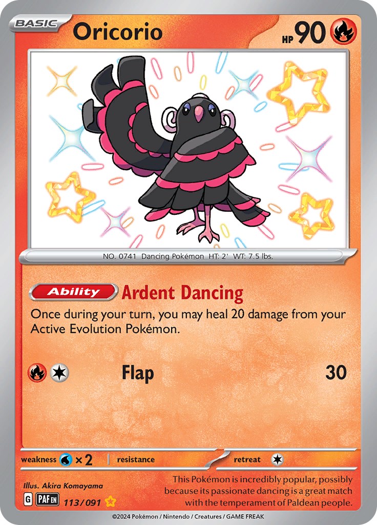 Oricorio (113/091) [Scarlet & Violet: Paldean Fates] | Good Games Cannington