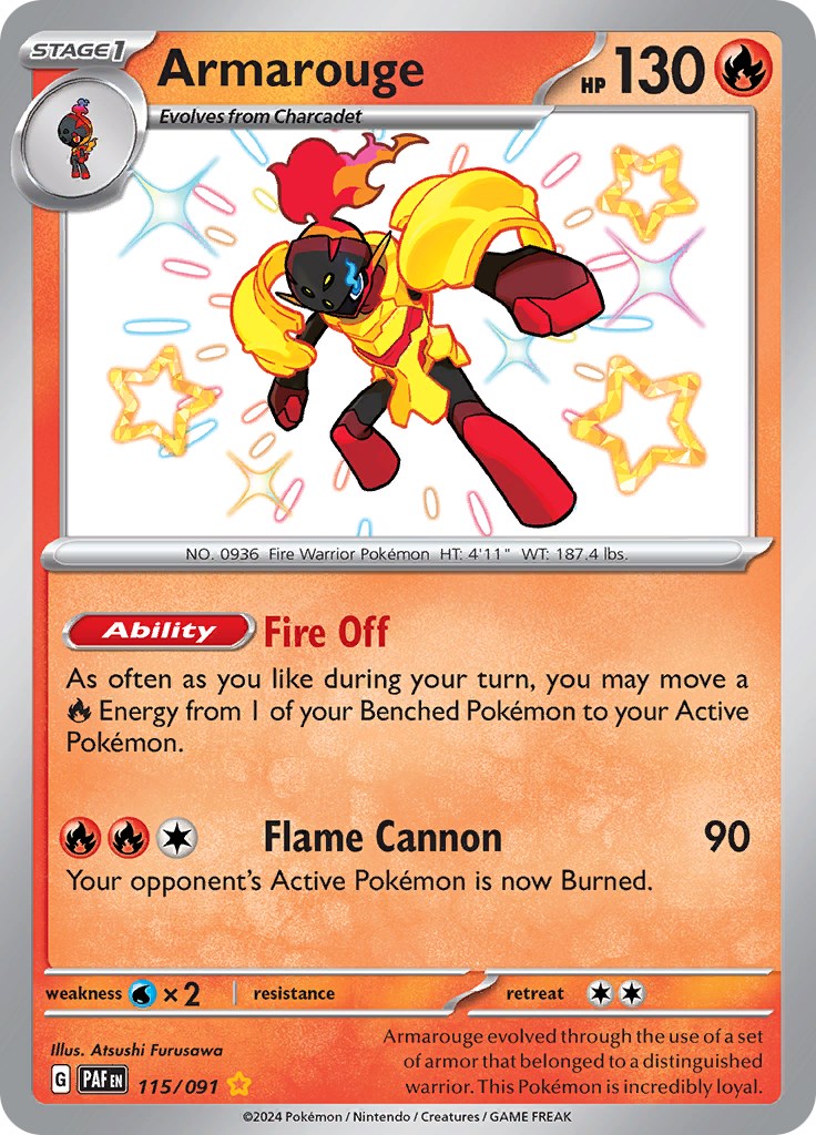 Armarouge (115/091) [Scarlet & Violet: Paldean Fates] | Good Games Cannington