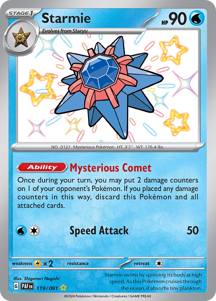 Starmie (119/091) [Scarlet & Violet: Paldean Fates] | Good Games Cannington