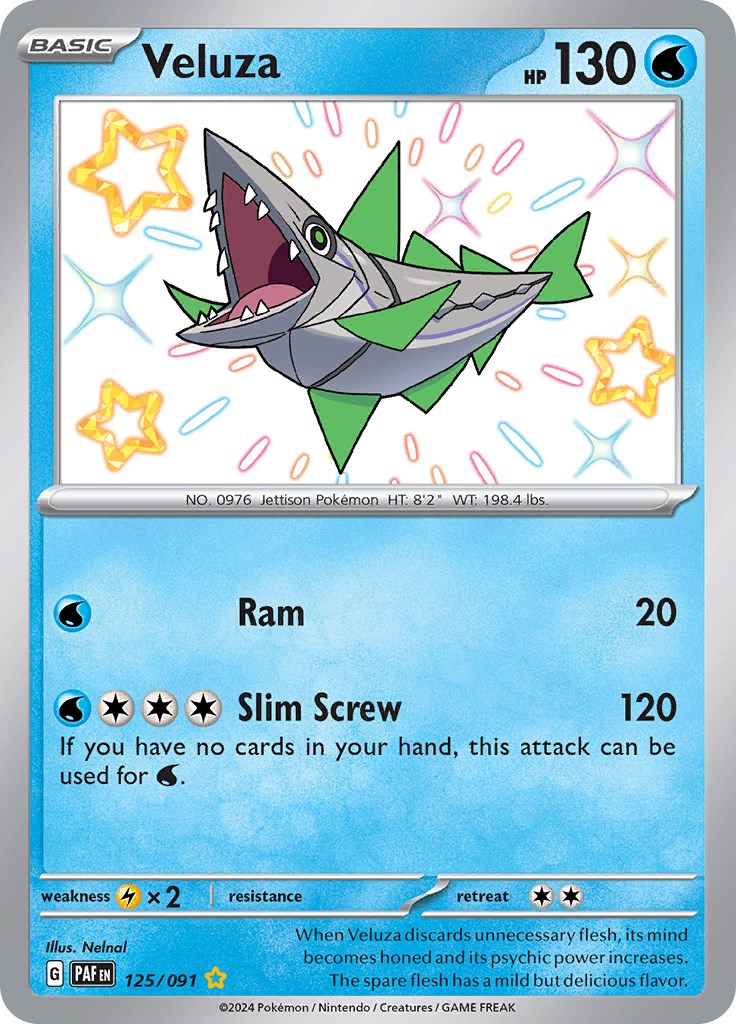 Veluza (125/091) [Scarlet & Violet: Paldean Fates] | Good Games Cannington